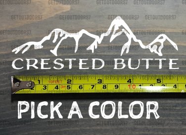 Crested Butte Sticker Decal 5.5" Mountain Ski Colorado Crusty Butt XO