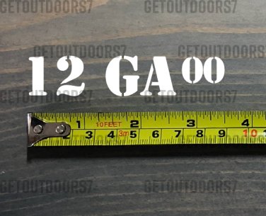 12 GA 00 Sticker Decal 3.5" Ammo Can Box Label Ammunition Case DIE CUT XO