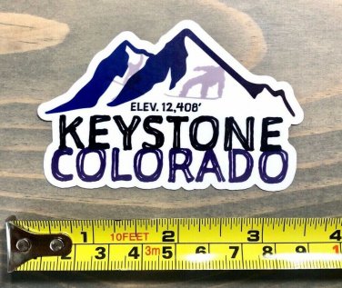 Keystone Sticker Decal 3.25" Colorado Mountain Ski Snowboard Resort PO