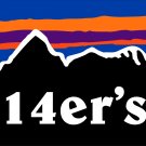 14ers Sticker Decal 14er Colorado Hike Hiking Fourteener Pikes Peak Grays PO