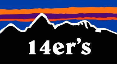 14ers Sticker Decal 14er Colorado Hike Hiking Fourteener Pikes Peak Grays PO