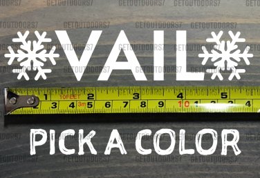 Vail Sticker Decal Mountain Ski 5.5" Snowboard Resort Colorado DIE CUT XO