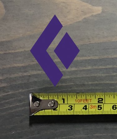 Black Diamond Sticker Decal 2" Tall Purple SMALL Die Cut Climbing Hiking XO