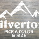 Silverton Sticker Decal Colorado Ski Mountain Snowboard Telluride XO