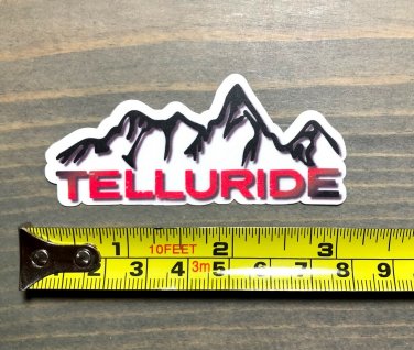Telluride Sticker Decal Colorado Ski Mountain Snowboard Sunset PO