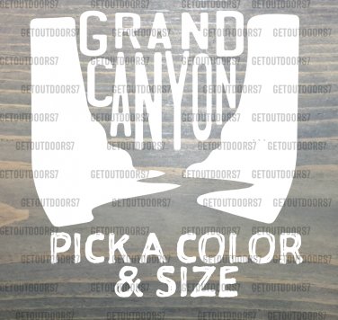Grand Canyon Sticker Decal Rim To Rim Die Cut Hiked Hiking R2R2R Rafting XO