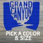 Grand Canyon Sticker Decal Rim To Rim Die Cut Hiked Hiking R2R2R Rafting XO