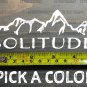 Solitude Sticker Decal DIE CUT 5.5" Ski Snowboard Utah Mountain XO