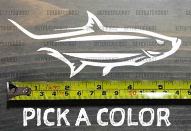 Tarpon Sticker Decal Fish 5.5" DIE Cut Yeti Fishing Costa Pelagic AFTCO Orvis XO