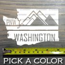 Washington Sticker Decal 5" DIE CUT PNW Pacific Northwest Crystal Mountain XO