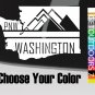 Washington Sticker Decal 5" DIE CUT PNW Pacific Northwest Crystal Mountain XO