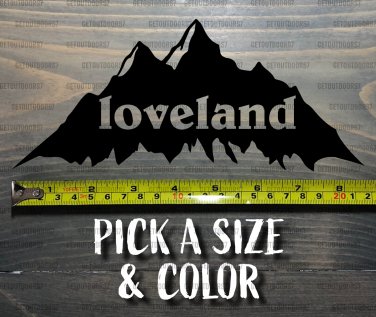 Loveland Sticker Decal Pass Colorado Ski Mountain Keystone Arapahoe Basin XO