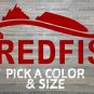 Redfish Sticker Decal Red Fish Red Drum Channel Bass Florida Spottail XO