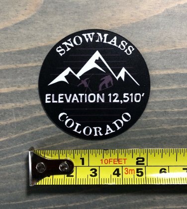 Snowmass Sticker Decal Colorado Mount Mountain Ski PO Snowboard Aspen Keystone