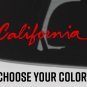 California Sticker Decal License Plate Font DIE CUT Vinyl Bear New Republic XO