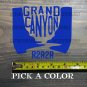 Grand Canyon Sticker Decal Rim To Rim Die Cut 4.5" Hiked Hiking R2R2R XO