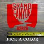Grand Canyon Sticker Decal Rim To Rim Die Cut 4.5" Hiked Hiking R2R2R XO