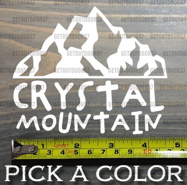Crystal Mountain Sticker Decal 4.5" Washington Ski Snowboard Stevens Pass XO