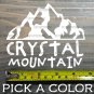 Crystal Mountain Sticker Decal 4.5" Washington Ski Snowboard Stevens Pass XO