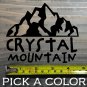 Crystal Mountain Sticker Decal 4.5" Washington Ski Snowboard Stevens Pass XO