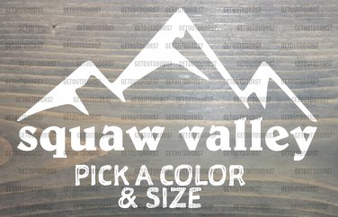 Squaw Valley Sticker Decal California Ski Mountain Snowboard Lake Tahoe xO