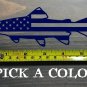 Trout Sticker Decal 5.5" Sage Simms Fishing Orvis Tibor USA Flag US American XO