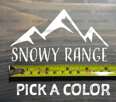 Snowy Range Sticker 5" Wyoming Ski Mountain Snowboard Decal Resort Teton XO