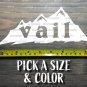 Vail Sticker Decal Colorado Ski Mountain Snowboard Hiking Biking Lions Head XO
