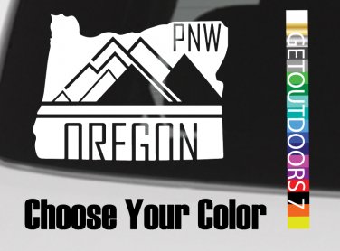 Oregon Sticker Decal State PNW DIE CUT 5" Pacific Northwest Mt. Hood Portland XO