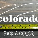 Colorado Sticker Decal White DIE CUT Fly Fishing Line Trout Rainbow XO