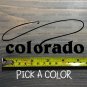 Colorado Sticker Decal White DIE CUT Fly Fishing Line Trout Rainbow XO