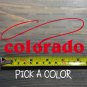 Colorado Sticker Decal White DIE CUT Fly Fishing Line Trout Rainbow XO
