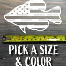 Crappie Sticker Decal Die Cut USA Flag Mr. Crappie Panther Martin Fishing XO