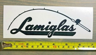 Lamgilas Sticker Decal Black Rods Die Cut Fishing Fish Reels XO