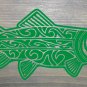 Salmon Sticker Decal Tribal Die Cut 6.5" Mountains Fly Fishing Fish Trout XO