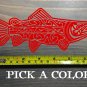 Salmon Sticker Decal Tribal Die Cut 6.5" Mountains Fly Fishing Fish Trout XO