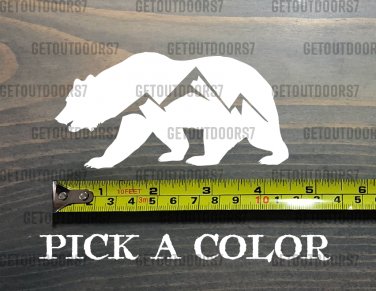 Bear Sticker Decal 4.5" DIE CUT Mountain Sitka First Lite Simms Sage KUIU XO
