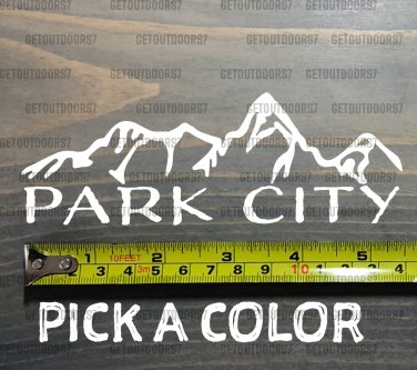 Park City Sticker Decal Mountain DIE CUT Ski 5.5" Snowboard Utah XO