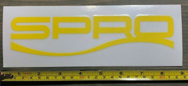 8" SPRO Sticker Fishing Lures Decal Yellow Crappie Walleye Bass Fly Rod