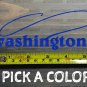 Washington Sticker Decal DIE CUT Fly Fishing Line Trout Rainbow Fish Simms XO