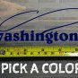 Washington Sticker Decal DIE CUT Fly Fishing Line Trout Rainbow Fish Simms XO