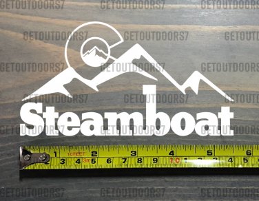Steamboat Sticker Decal Springs DIE CUT 5.5" Mountain Ski Colorado XO 1