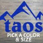 Taos Sticker Decal New Mexico Ski Santa Fe Red River Mountain Snowboard XO