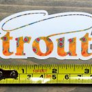 Trout Sticker Fly Fishing 3" Fish Rainbow Brooke Lake Sage Fishpond PO