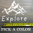Explore Sticker Decal 4.5" Hiking Kuhl REI Ospreyn MSR Nemo Tents Edelrid XO