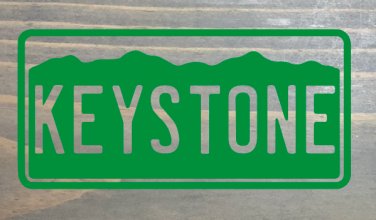 Keystone Sticker Decal Colorado License 5.5" Plate Ski Mountain Snowboard A Basin  XO