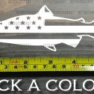 Salmon Decal Sticker USA Flag 5.5" American Sage Redington Fishing Simms XO