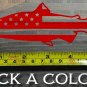 Salmon Decal Sticker USA Flag 5.5" American Sage Redington Fishing Simms XO