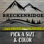 Breckenridge Sticker Decal Breck Colorado 8.5" Ski Mountain Die Cut Keystone Alta XO