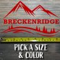 Breckenridge Sticker Decal Breck Colorado 8.5" Ski Mountain Die Cut Keystone Alta XO